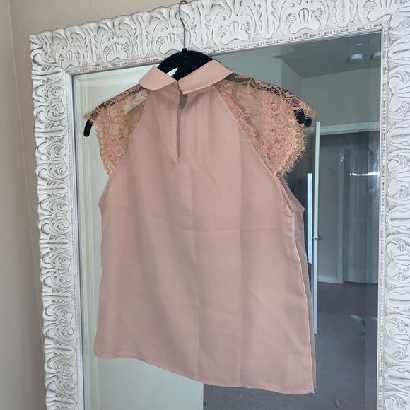 Nude Collared Blouse - Picture 2 of 2